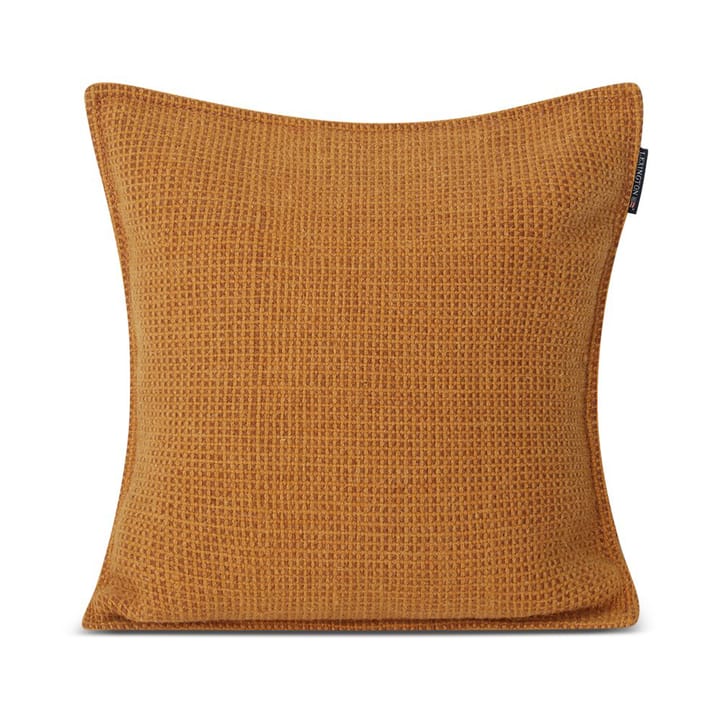 Structured Wool Cotton mix cushion cover 50x50 cm - Mustard - Lexington