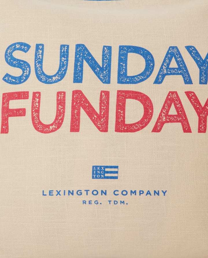 Sunday Funday Printed pillowcase 50x50 cm, Beige-blue-pink Lexington