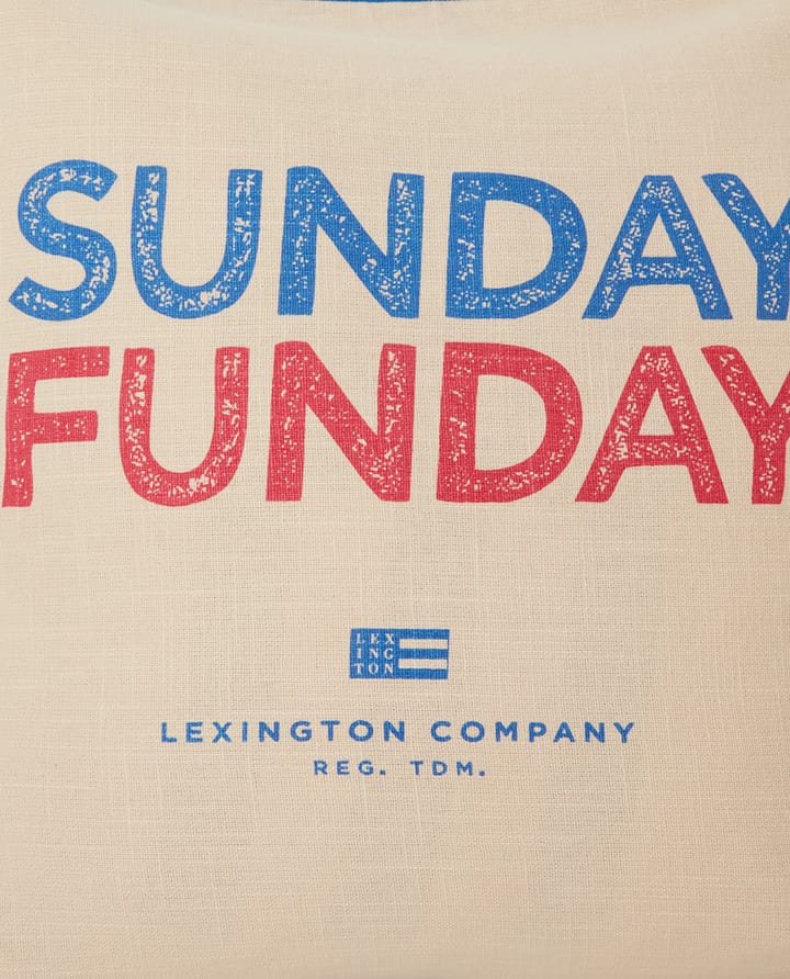 Sunday Funday Printed pillowcase 50x50 cm - Beige-blue-pink - Lexington