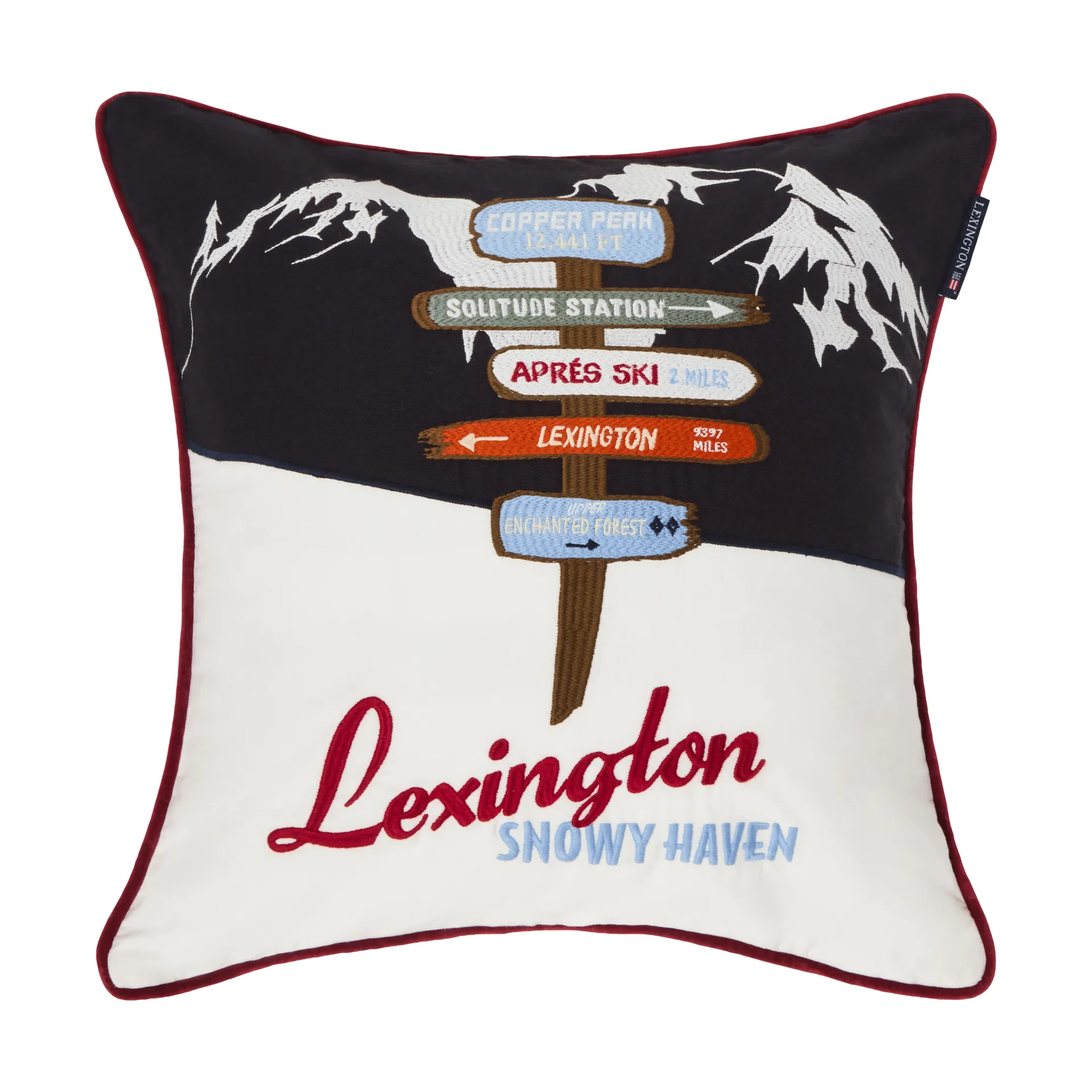 The Sign cushion cover, Navy-white-multi, 50x50 cm Lexington
