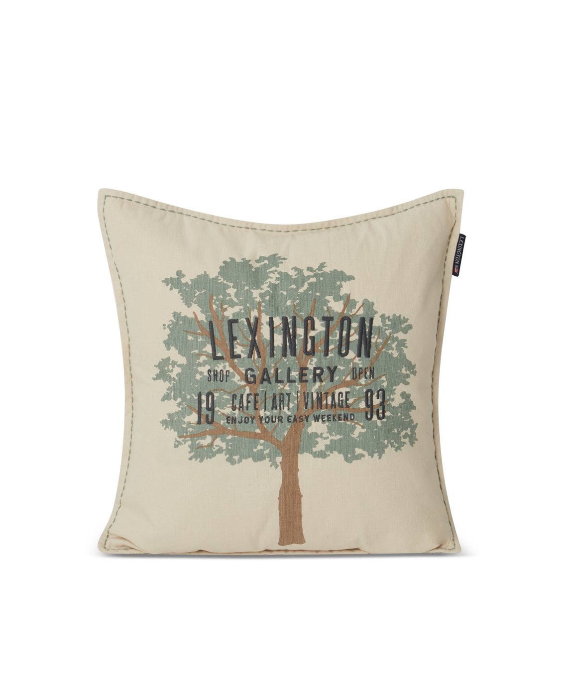 Lexington Tree Logo pillowcase 50x50 cm Light beige-green