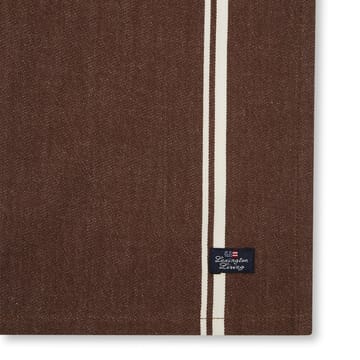 Twill fabric napkin 50x50 cm - brown-white - Lexington