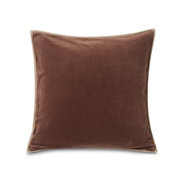 Velvet cushion cover with edge 50x50 cm - brown - Lexington