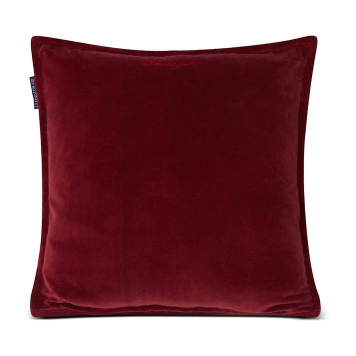 Velvet cushion cover with edge 50x50 cm, Dark-red Lexington