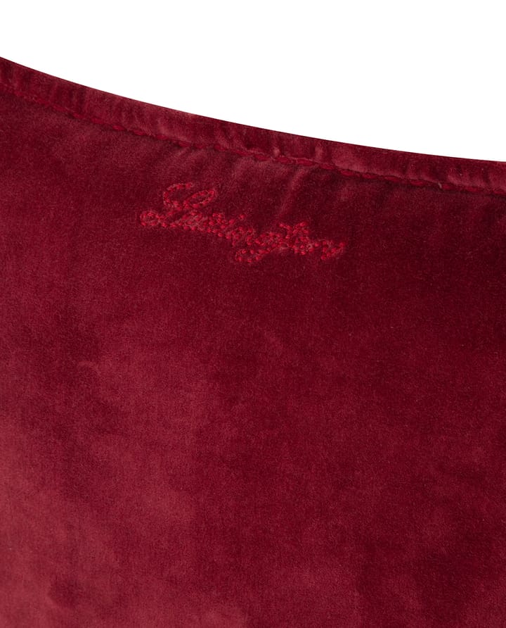 Velvet cushion cover with edge 50x50 cm, Dark-red Lexington