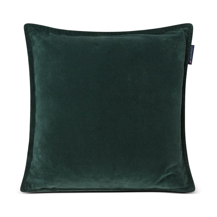 Velvet cushion cover with edge 50x50 cm - Green - Lexington