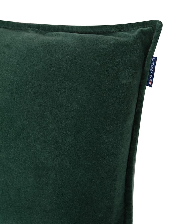 Velvet cushion cover with edge 50x50 cm, Green Lexington