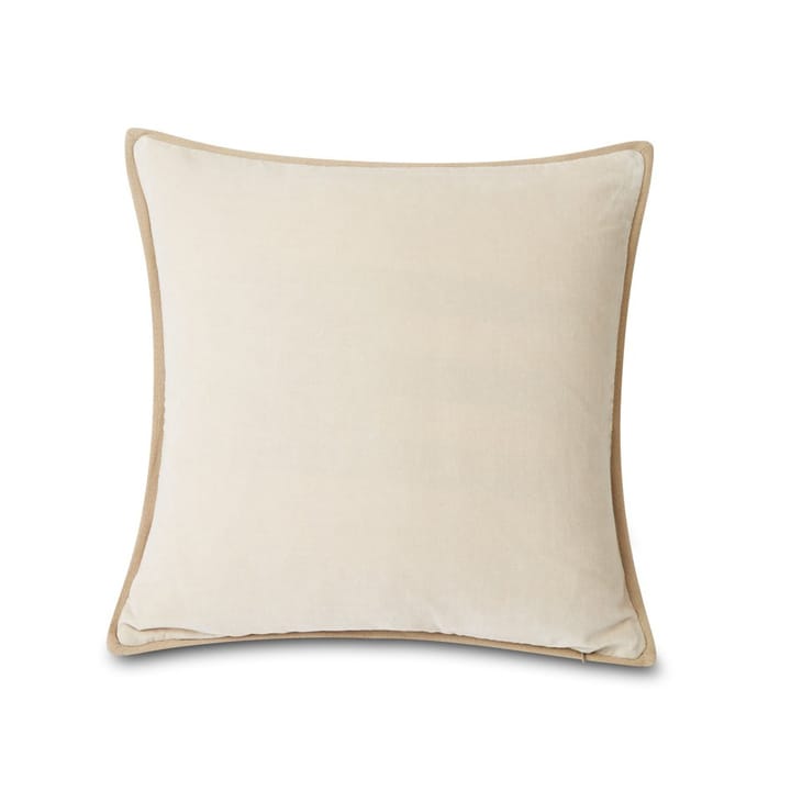 Velvet cushion cover with edge 50x50 cm - off white - Lexington