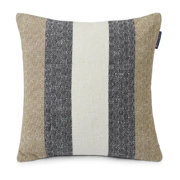 Vertical Striped Cotton pillowcase 50x50 cm - Beige-Grey - Lexington