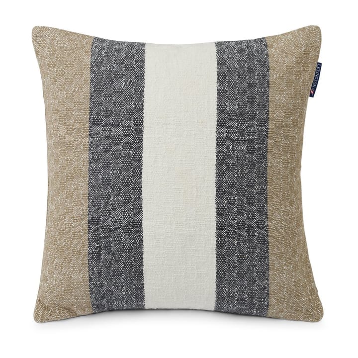 Vertical Striped Cotton pillowcase 50x50 cm - Beige-Grey - Lexington