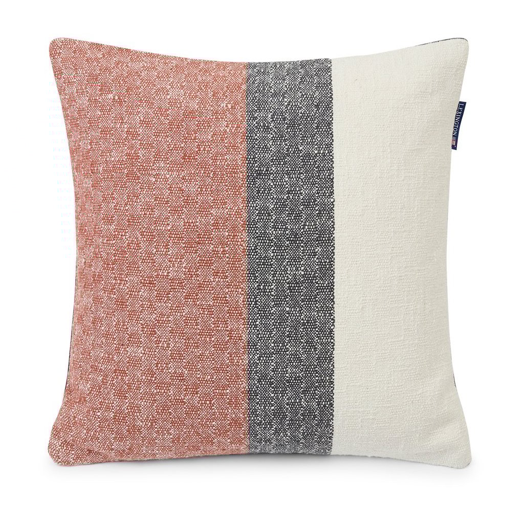 Lexington Vertical Striped Cotton pillowcase 50x50 cm Copper-Grey