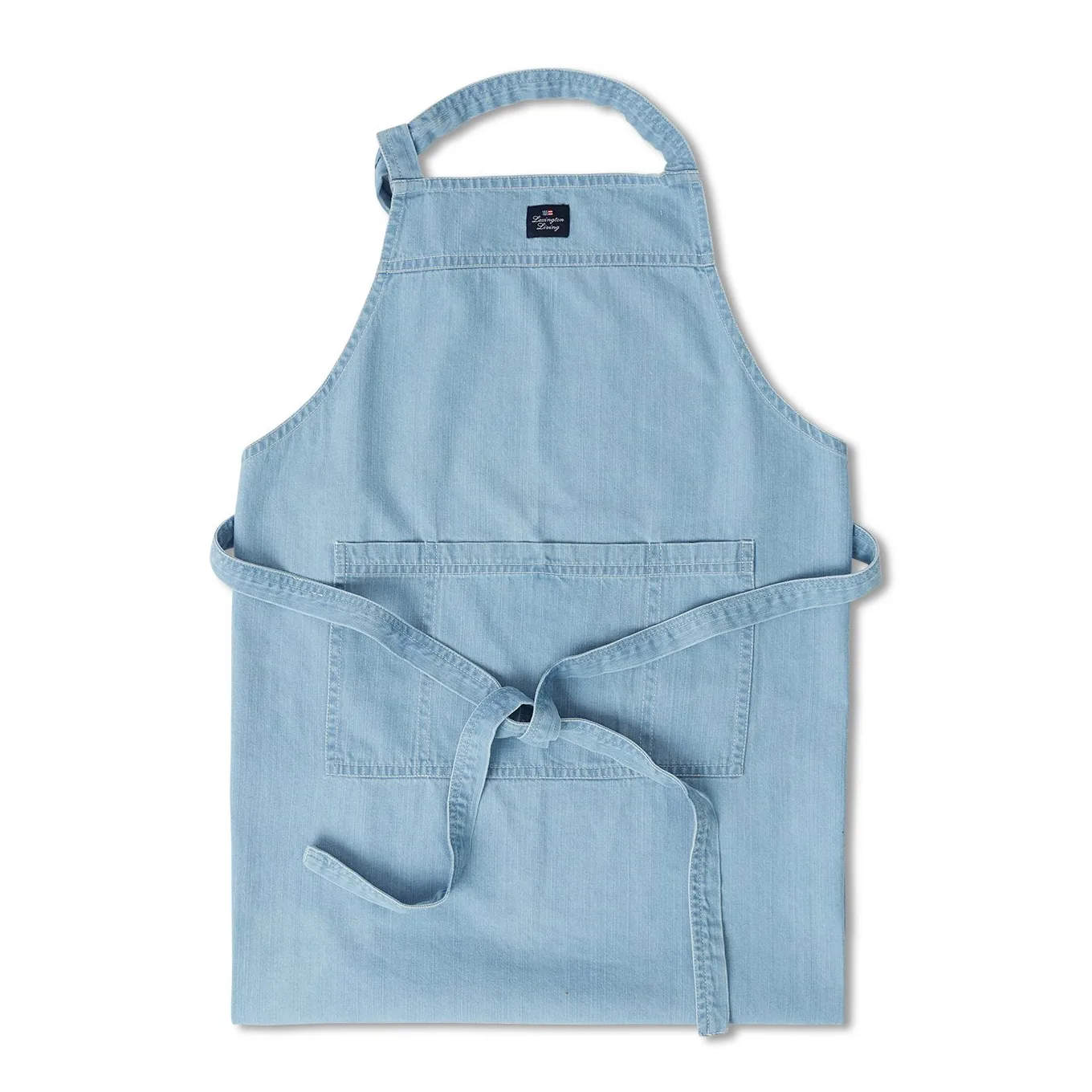 Washed denim apron 80x105 cm, Light blue Denim Lexington
