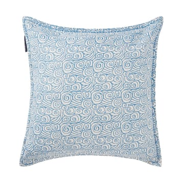 Waves Printed Linen/Cotton cushion cover 50x50 cm - White - Lexington