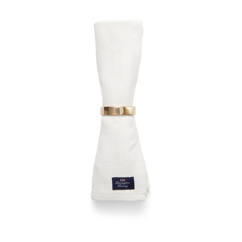 Lexington White jacquard cotton napkin 50x50 cm White