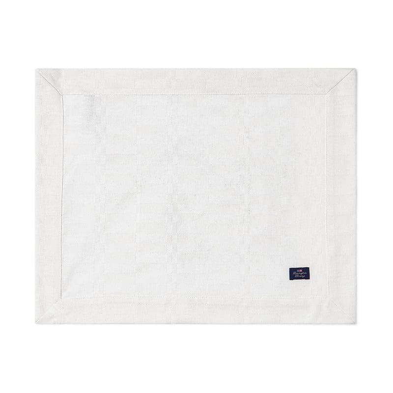 Lexington White jacquard cotton placemat 40x50 cm White