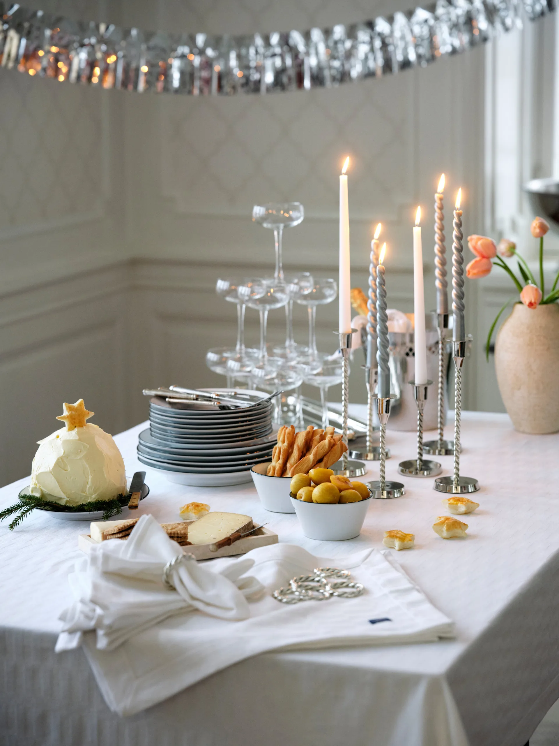 White jacquard cotton tablecloth 150x250 cm, White Lexington