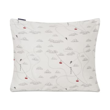 Winter Printed Cotton Sateen pillowcase 50x60 cm - White-grey-red - Lexington