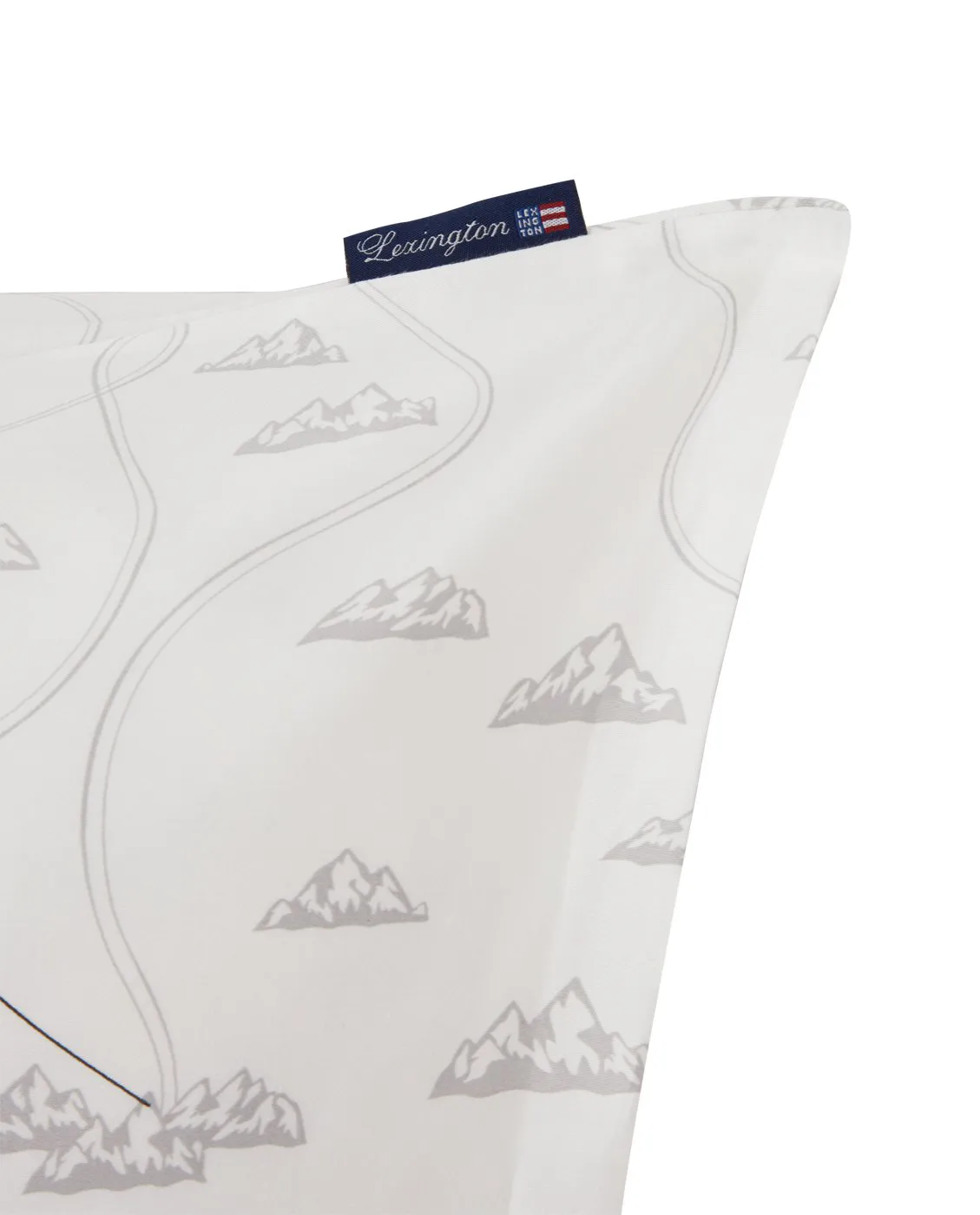 Winter Printed Cotton Sateen pillowcase 50x60 cm, White-grey-red Lexington