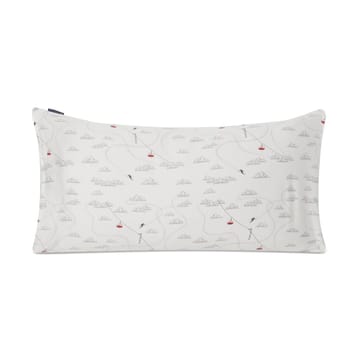 Winter Printed Cotton Sateen pillowcase 50x90 cm - White-grey-red - Lexington