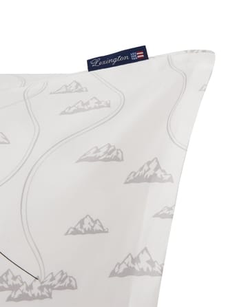Winter Printed Cotton Sateen pillowcase 50x90 cm - White-grey-red - Lexington