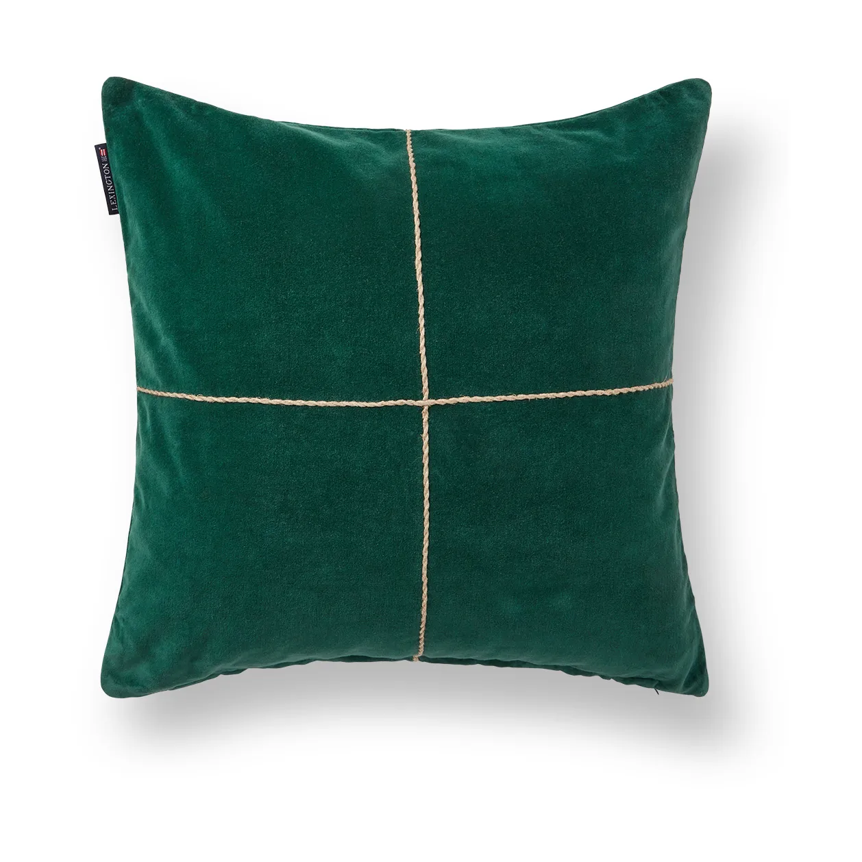 Wrapped velvet cushion cover 50x50 cm, Green Lexington