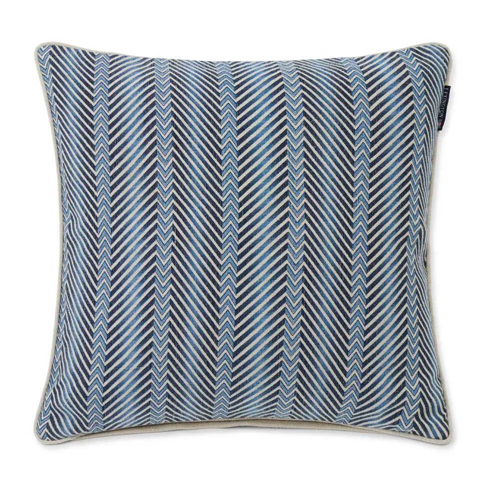 Zig Zag Printed pillowcase 50x50 cm, Blue-beige Lexington