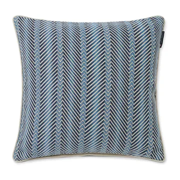 Zig Zag Printed pillowcase 50x50 cm - Blue-beige - Lexington