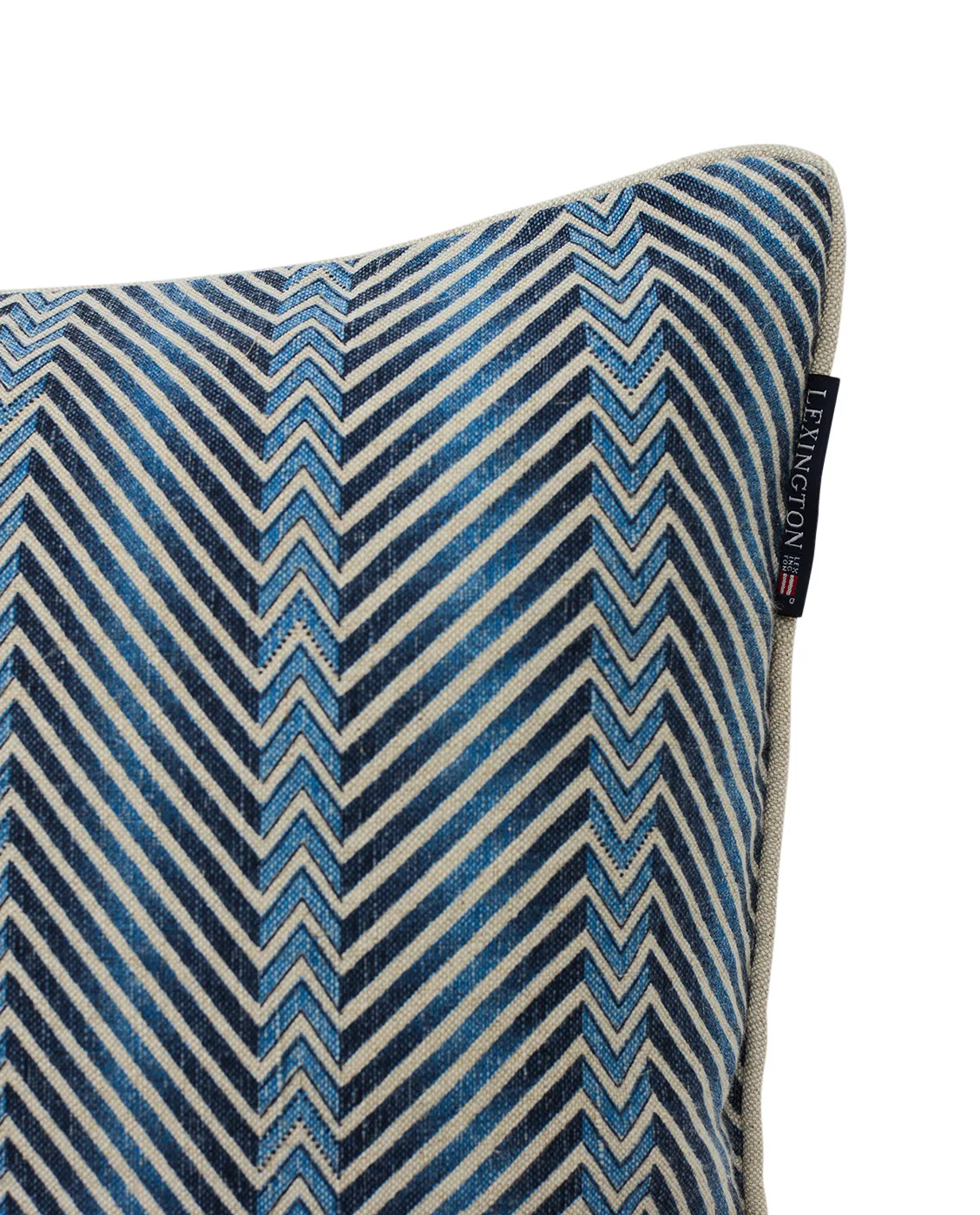 Zig Zag Printed pillowcase 50x50 cm, Blue-beige Lexington