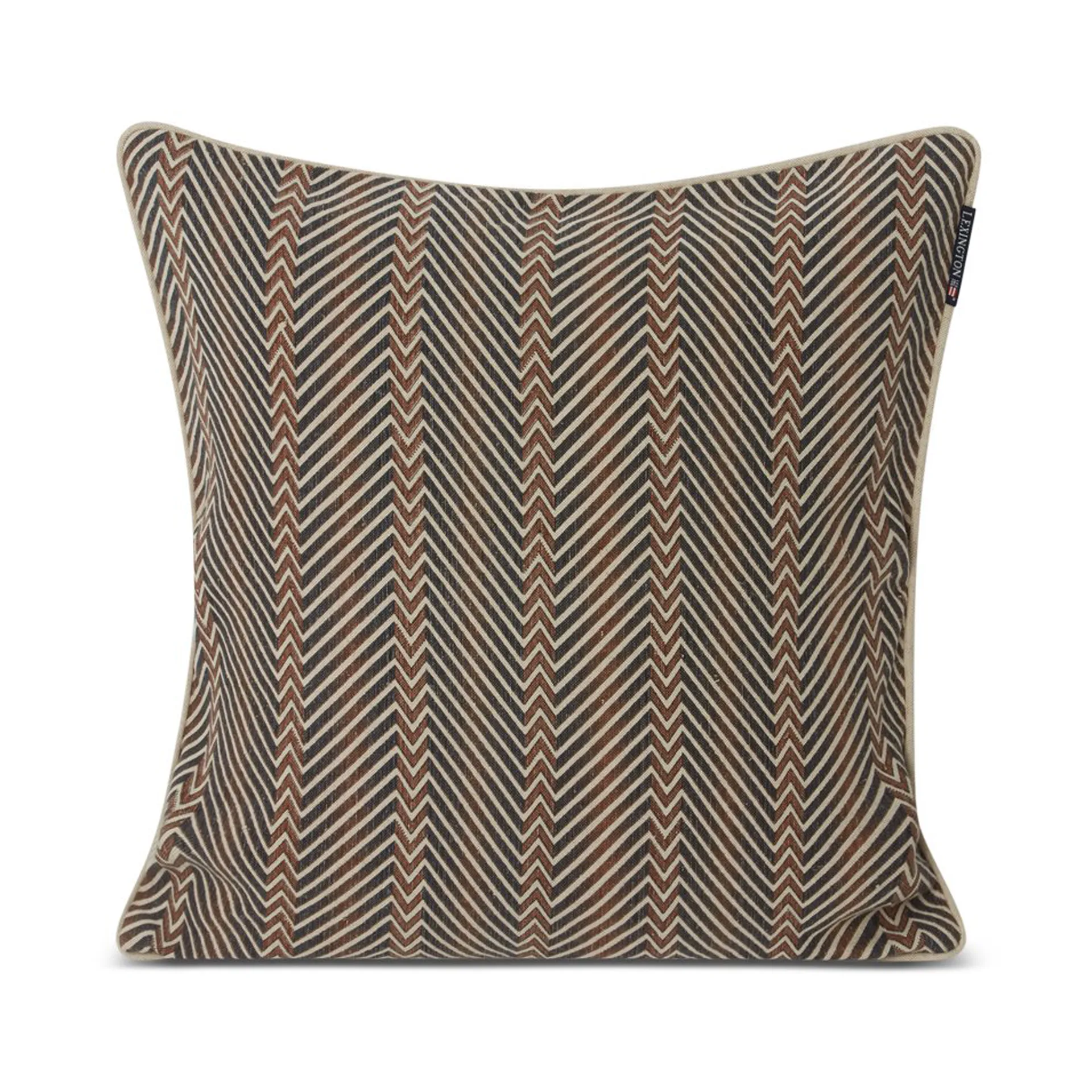 Zig Zag Printed pillowcase 50x50 cm, Brown-beige Lexington
