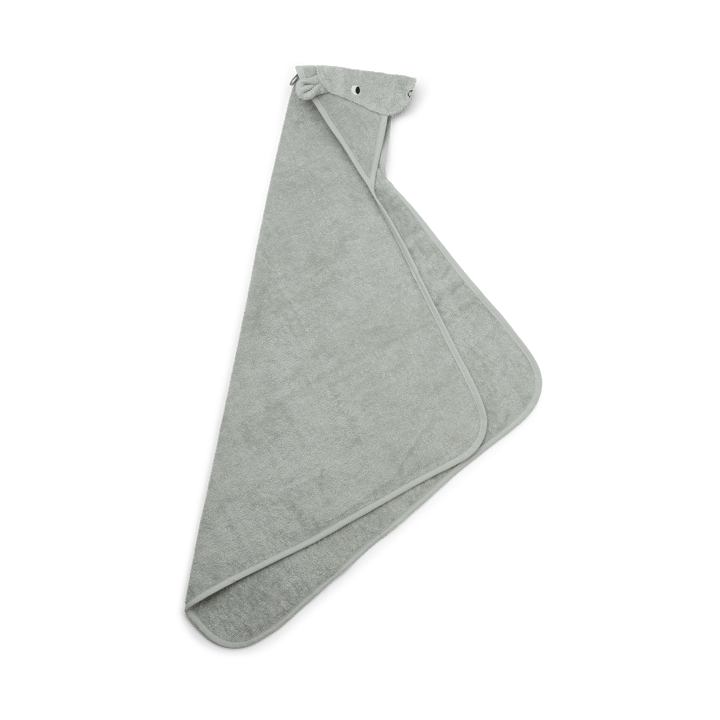 Albert bath cape towel with hood 70x70 cm, Hippo dove blue Liewood