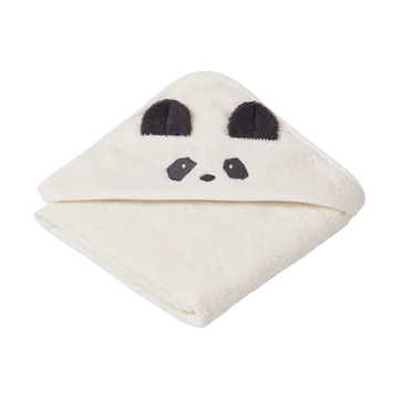Albert bath cape towel with hood 70x70 cm - Panda crème de la crème - Liewood
