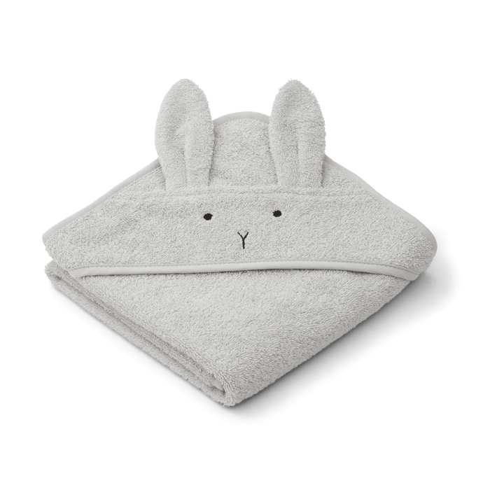 Albert bath cape towel with hood 70x70 cm - Rabbit dumbo grey - Liewood
