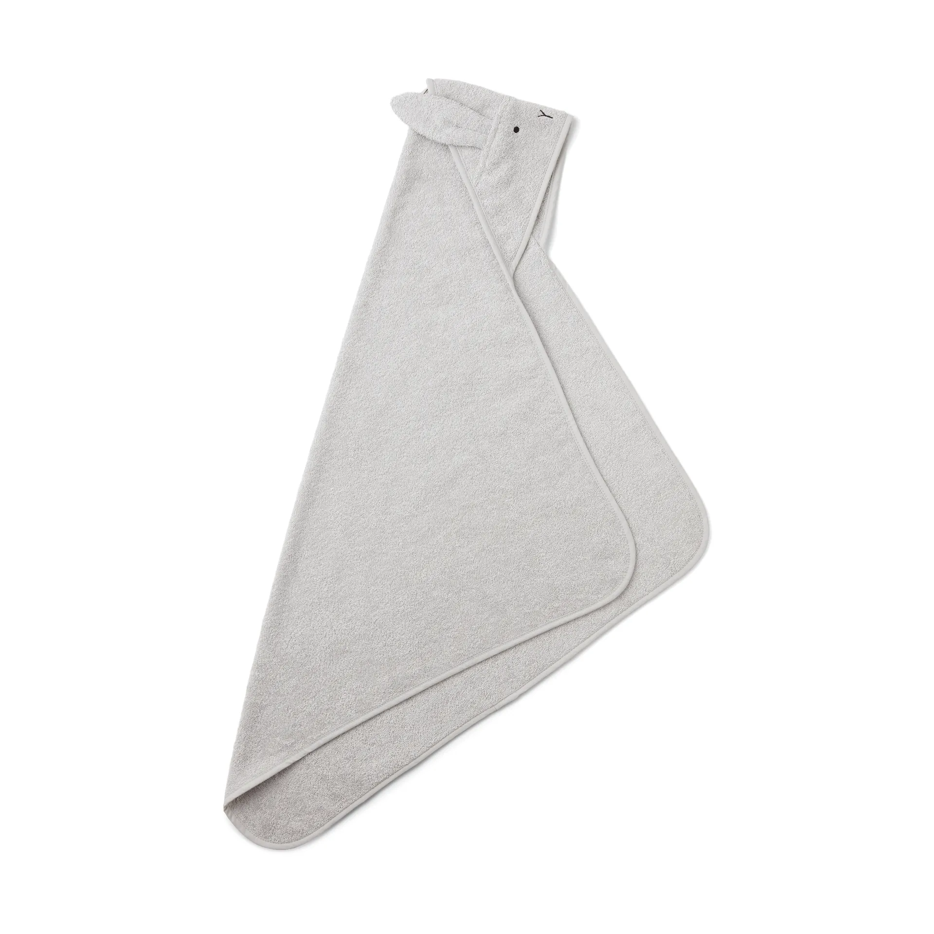 Albert bath cape towel with hood 70x70 cm, Rabbit dumbo grey Liewood