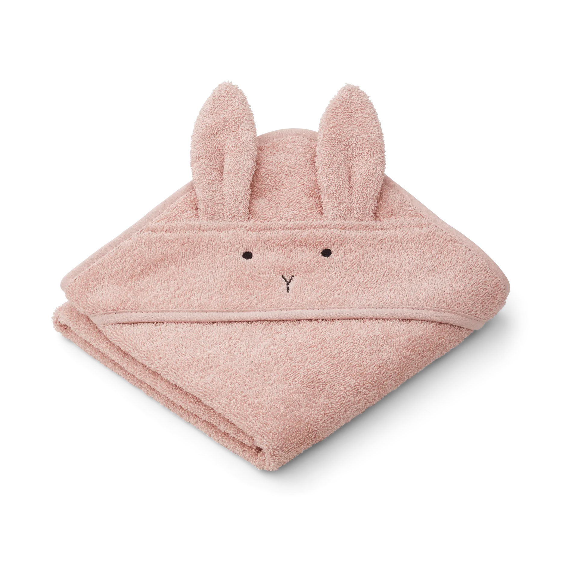 Albert bath cape towel with hood 70x70 cm, Rabbit rose Liewood