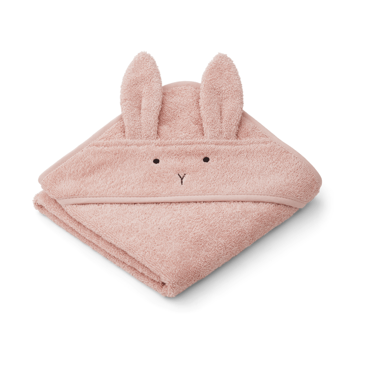 Albert bath cape towel with hood 70x70 cm - Rabbit rose - Liewood