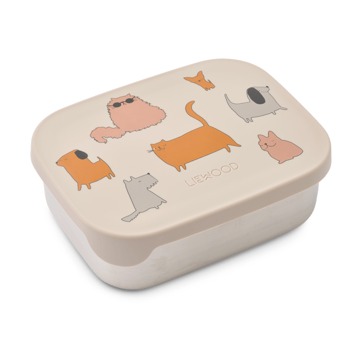 Arthur lunchbox 13.5x17 cm - Cats and Dogs-Sandy - Liewood