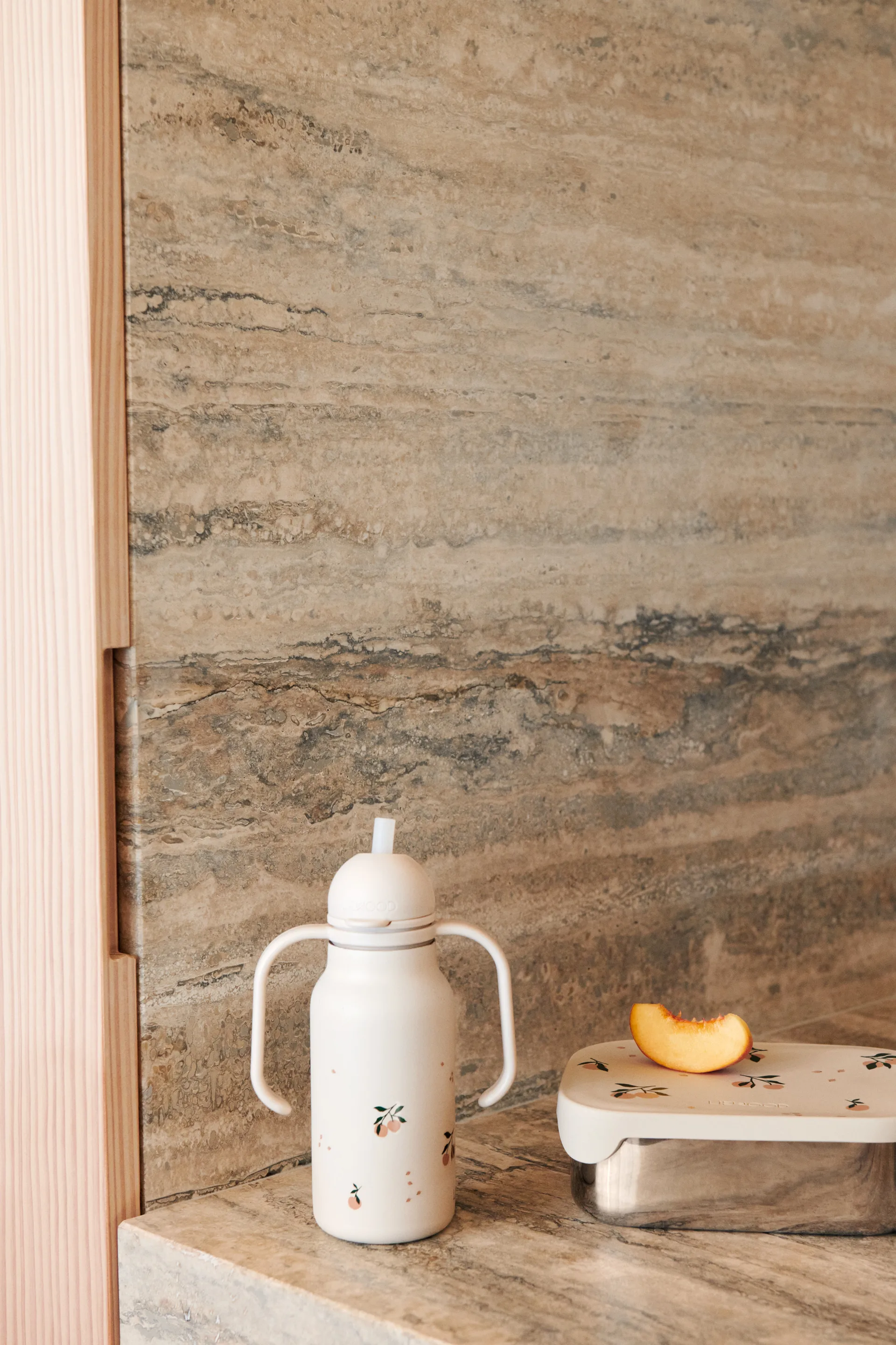 Arthur lunchbox 13.5x17 cm, Peach-Sea shell mix Liewood