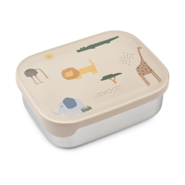 Arthur lunchbox 13.5x17 cm - Safari sandy mix - Liewood
