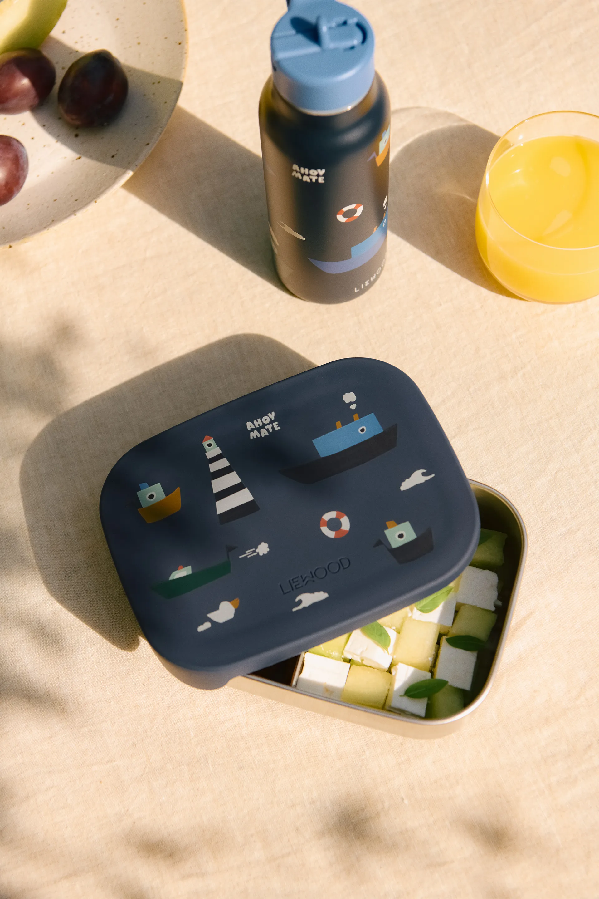 Arthur lunchbox 13.5x17 cm, Sailing-classic navy Liewood