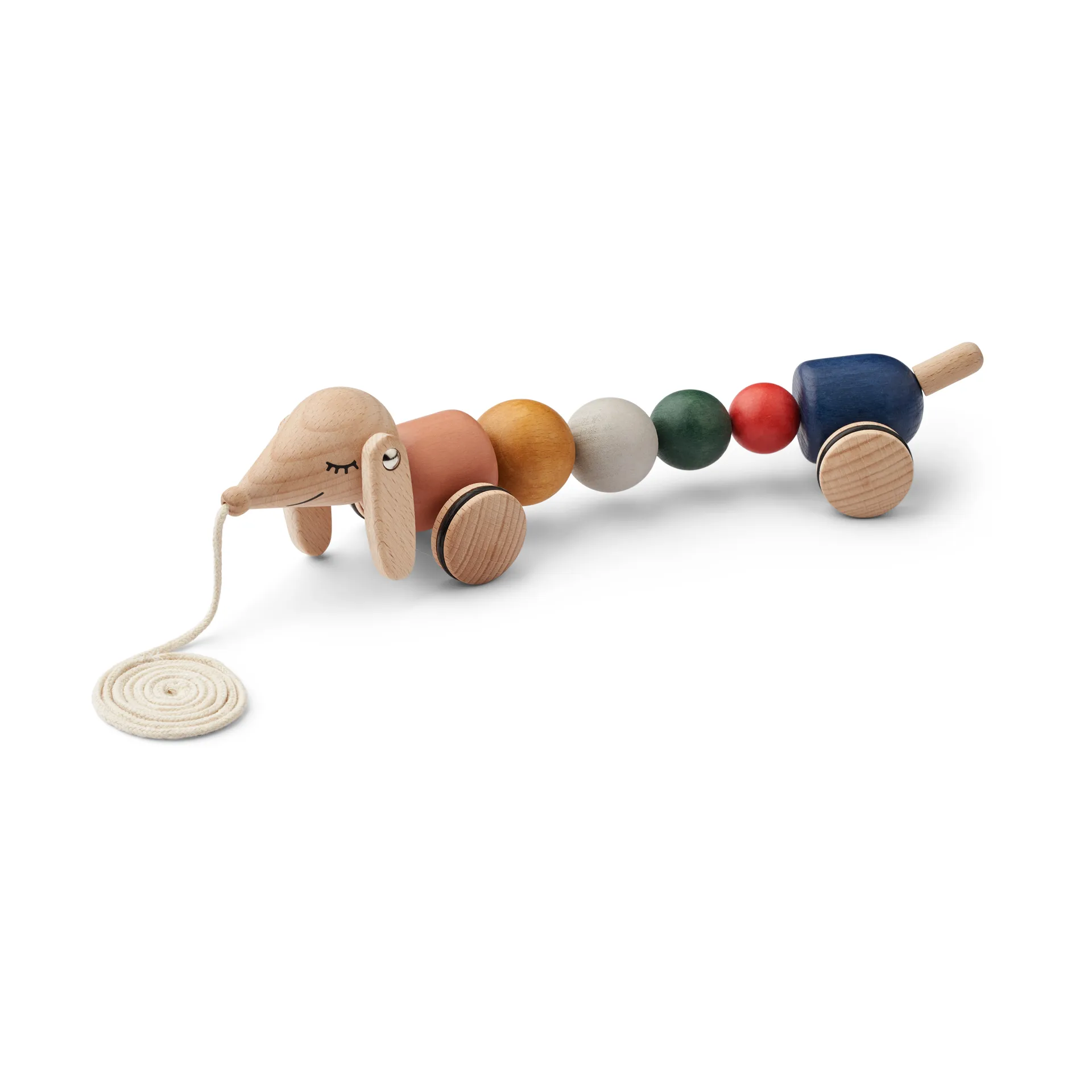 Barthes pull toy, Golden caramel multi mix Liewood