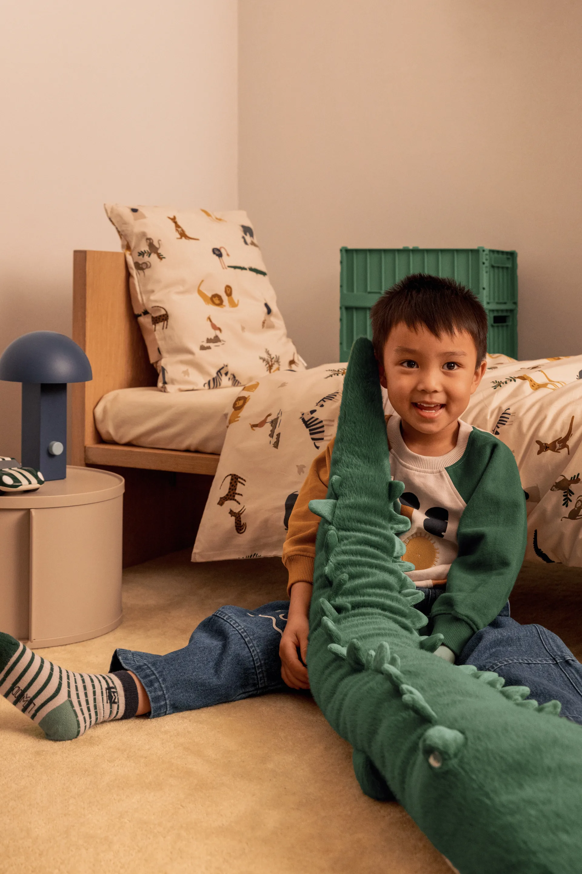 Baryden Carlos Crocodile soft toy, Garden green Liewood