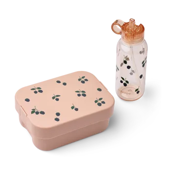 Chelsey printed lunchbox set 2 pieces - Berry-Pale Tuscany - Liewood