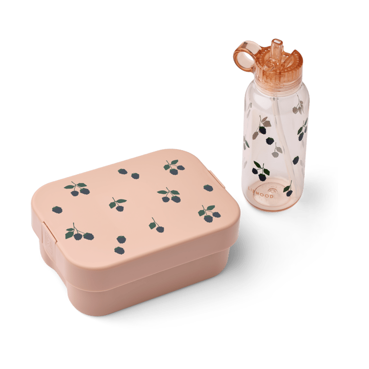 Chelsey printed lunchbox set 2 pieces - Berry-Pale Tuscany - Liewood