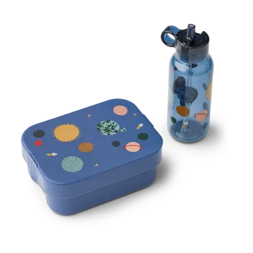 Chelsey printed lunchbox set 2 pieces - Universe-Classic navy - Liewood