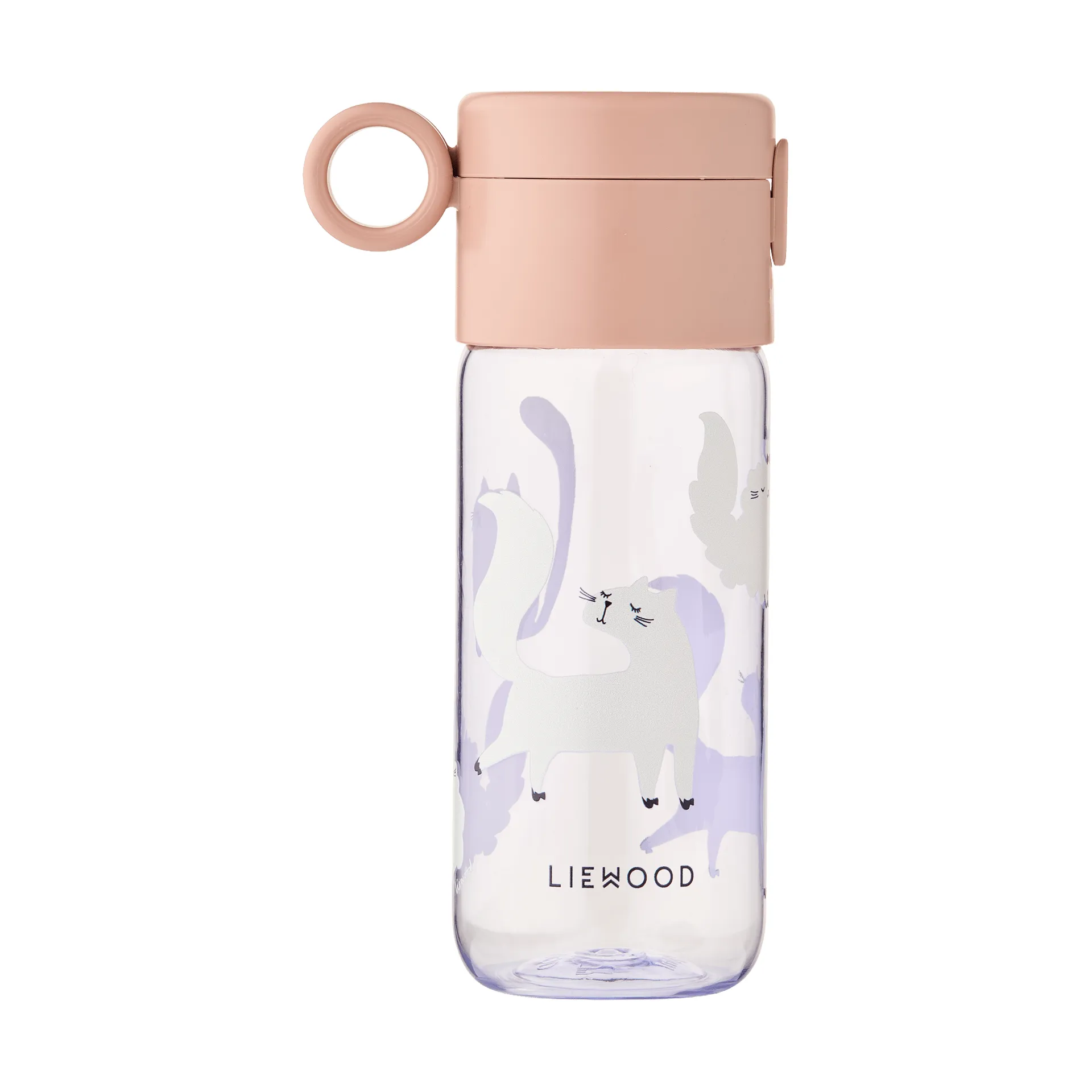 Clemence water bottle 35 cl, Cat-Warm lilac Liewood