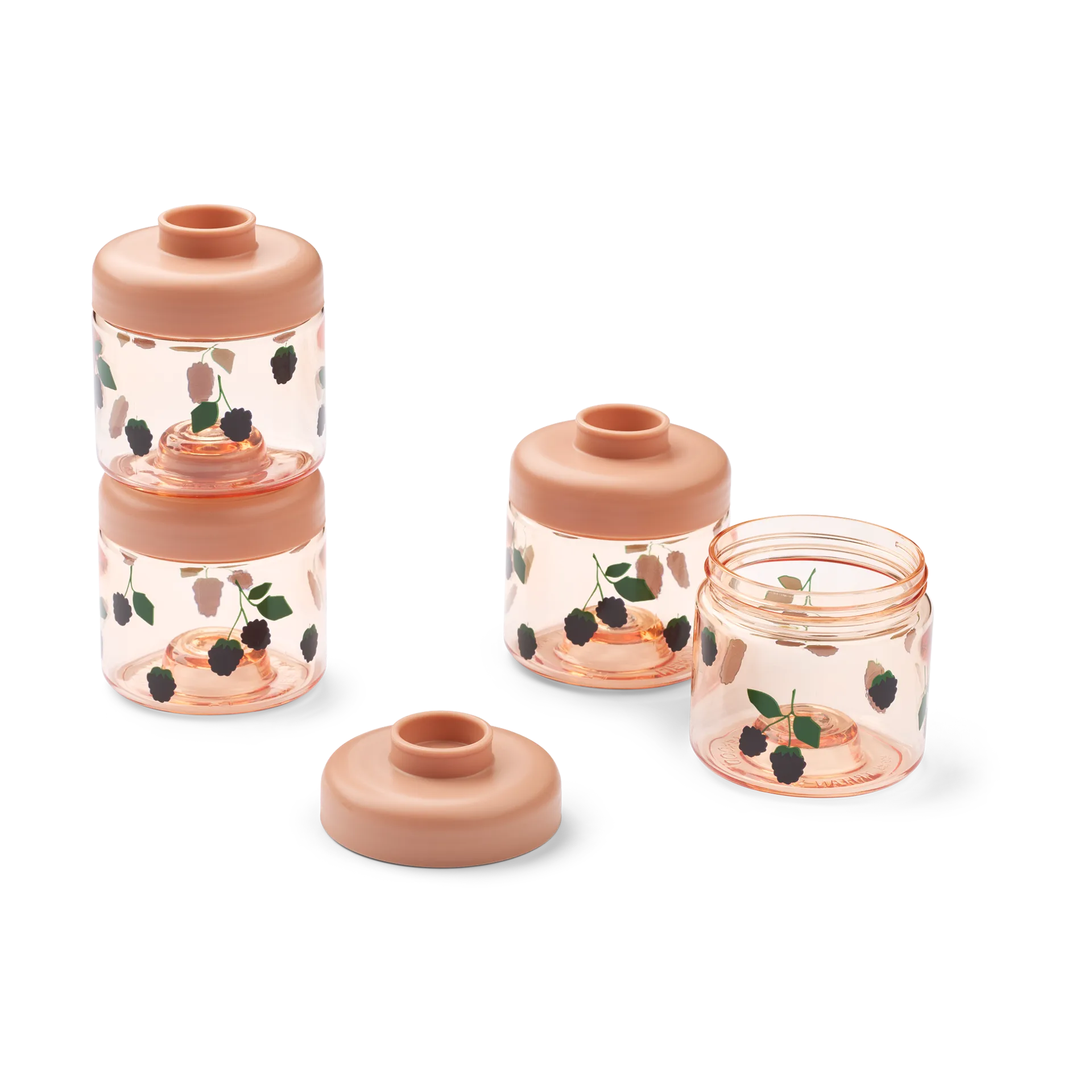 Dominique baby food jars 100 ml 4-pack, Berry-Pale Tuscany Liewood