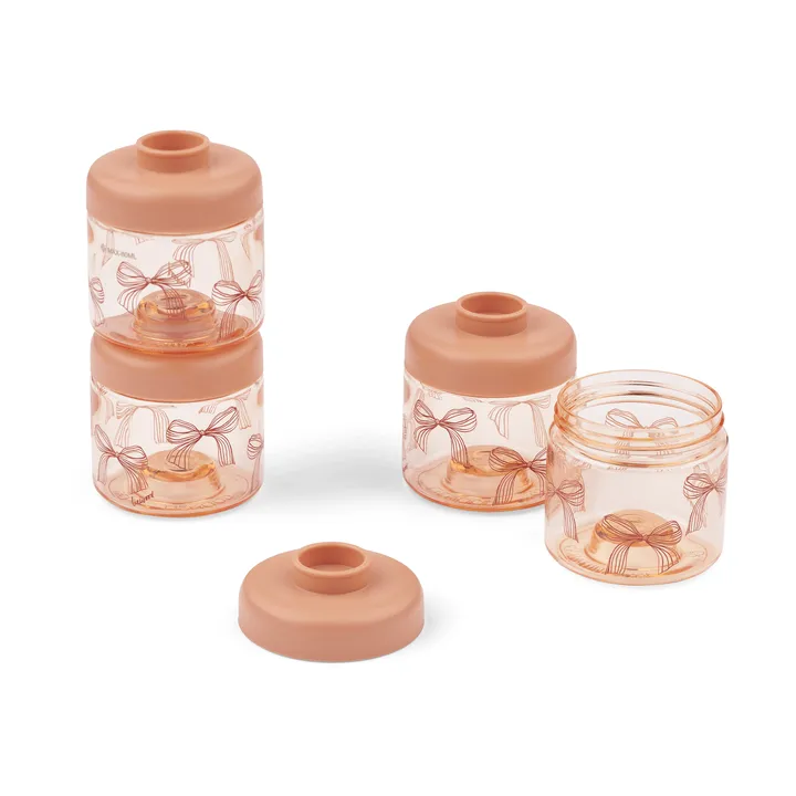 Dominique baby food jars 100 ml 4-pack - Bows-Pale Tuscany - Liewood