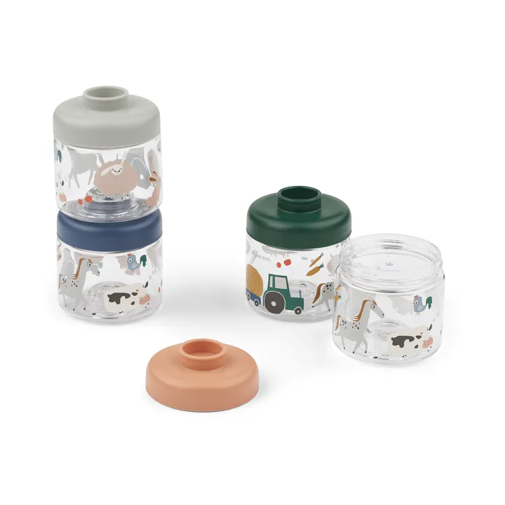 Dominique baby food jars 100 ml 4-pack - Farmlife-Sandy - Liewood