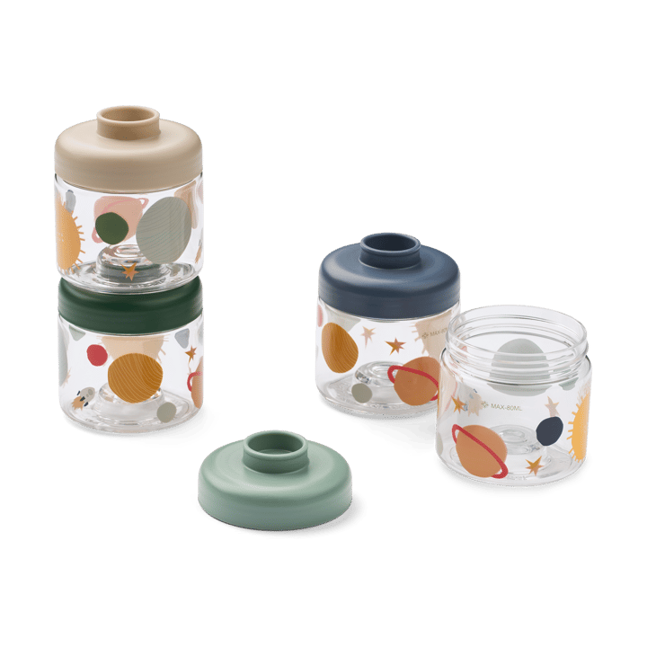 Dominique baby food jars 100 ml 4-pack - Universe-Classic navy - Liewood