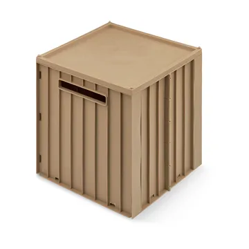 Elijah storage box with lid 31x31 cm - Oat - Liewood